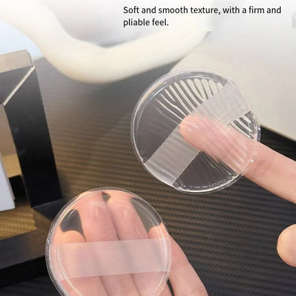 1pcs，Transparent silicone powder puff, super soft jelly air cushion powder puff, dry and wet sunscreen liquid foundation puff