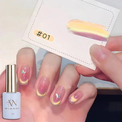 1-6PCS Popular Winter Internet Celebrity Hot-selling Northern Lights Cat Eye Magnet Gel Nail Polish Nail Art Nail Supplies