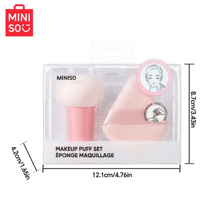 MINISO Soft Skin Friendly Easy Foundation Powder Puff Set Foundation Pad Powder Sponge Face Concealer Applicator Makeup Tool