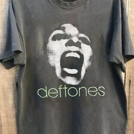 Deftones Tour 2026 T-shirt Around The Fur Album Graphic T-shirts Short Sleeve Cotton Summer T-shirt Hip Hop Band Fashion Tees