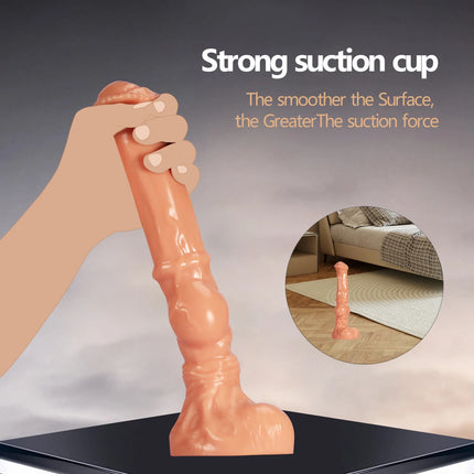 Three Sizes Oversized Long Horse Leg Shaped  Animal Simulated PVC Dildos Big Soft Monster Fisting Dick Anal Plugs Adult Sex Toys