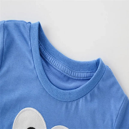 Jumping Meters New Arrival Children's T Shirts Cartoon Embroidery Summer Baby Clothes Boys Girls Short Sleeve Boys Girls Tops
