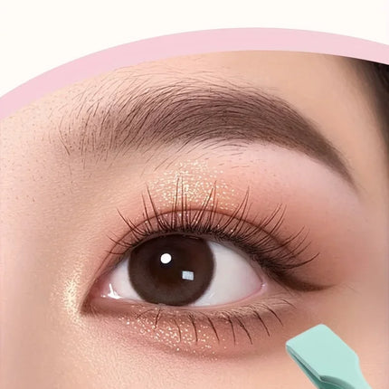High-Precision Eyelash Tweezers for Under Eye and Chin, Flat-Mouth and Slender Design, Ergonomic Grafting Tool