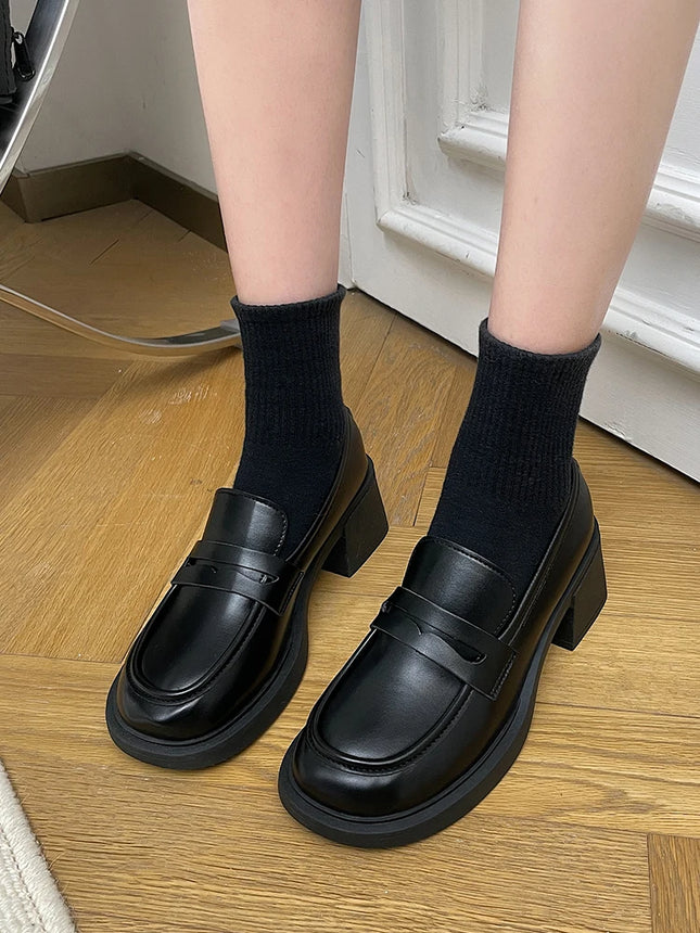 Bla Chunky Heel Mary Janes Women's oes Spring 2026 New High Heel Loers Retro Briti Sle Single oes Faionable Cas...