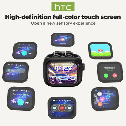 [Ultra HD Screen] HTC NE40 Earphones Bluetooth V6 TWS Sports Wireless Headphones AI Translator Earbud In-Ear Noise Reduction Mic