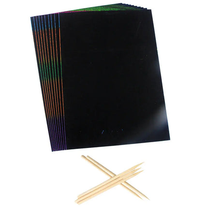 55Pcs Kids Scratch Cards Set Fun Interactive Drawing Board Sheets Creative DIY Art Activity Premium Materials for Kindergarten