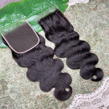 6X6 Body Wave HD Lace Closure Invisible HD Lace Melt Skin PrePlucked Bleached Knots 100% Raw Virgin Human Hair Natural Color
