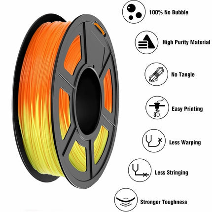 Temperature Color Change Filament PLA 1.75mm 1kg 500g 250g 200g 3D Printer Material PLA Temperature Reaction Filament Blue Black