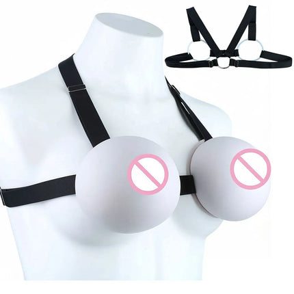 QKKQ Sexy Corset Erotic BDSM Bra With Nipple Clamp Adjustable Chest Bondage Bodice Breast Binder For Women Men Private Games