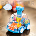 Blue policy car