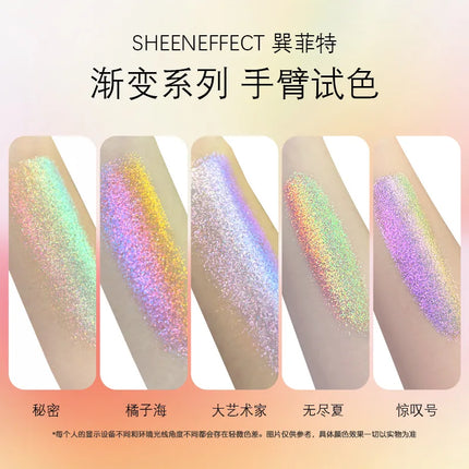Sheeneffect high-pigment, high-quality cosmetics, the most dazzling single-color chameleon gradient eyeshadow, eye makeup.