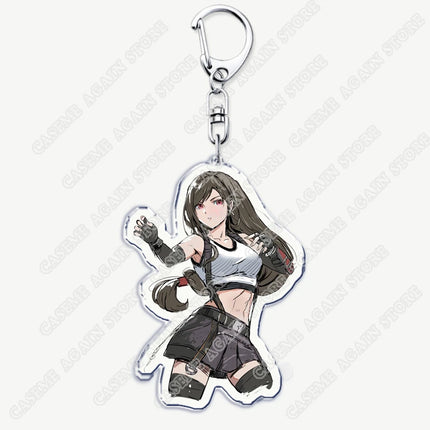 Popular Game Keychains for Accessories Key Chain Jewelry Keyrings Cloud Strife Ffvii Tifa Sephiroth Vincent Valentine Fans Gifts