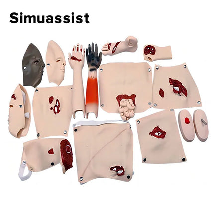16 Pcs Trauma Evaluation Module Wearable Trauma Care Model Burn Model