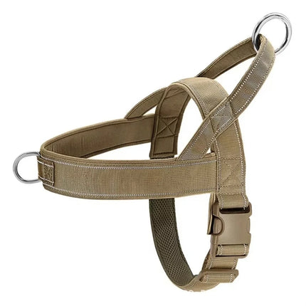 New Tactical Anti-Pull Dog Harness - 1000D Nylon Adjustable for Large Dogs, Outdoor Training Vest with Handle & Reflective