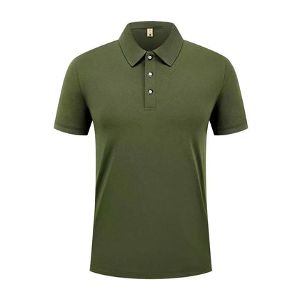 Summer Casual Sports Quick-drying Lapel Short-sleeved POLO Shirt 23 Solid Color Shirt Cycling Suit Fitness Suit For Men S-4XL
