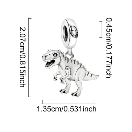 925 Sterling Silver Hedgehog Dinosaur Animal Series Spot Dog Charms Beads Fit Original Pan Bracelet High Quality DIY Jewelry