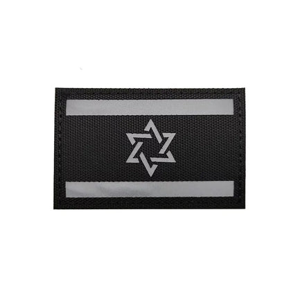 Israeli National Flag Reflective Patches Embroideried Military Uniform Armband Tactical Morale Embroidery Badge Israel Patches