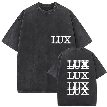 Harajuku Vintage Clothing  Vintage Washed Rosalia Lux Tour 2025 T Shirt Harajuku Aesthetic Oversized T-shirts Unisex