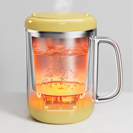 Smart Electric Milk Frother and Warmer, Multi-Function Breakfast Cup for Office Porridge, Small Heating and Simmering Pot