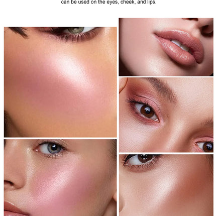 Velvety Sandwich Blush Highlighter Stick Long Lasting Rouge Tint Cream For Cheeks Lips Eyes Easy Blend Natural Look
