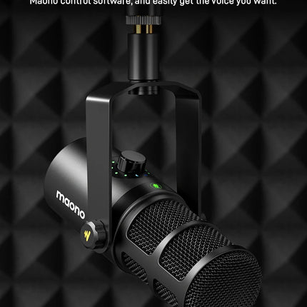 maono PD400X USB/XLR Dynamic Microphone All Metal With One-Touch Mute Headphone Jack And Volume Control For Podcasting Streaming
