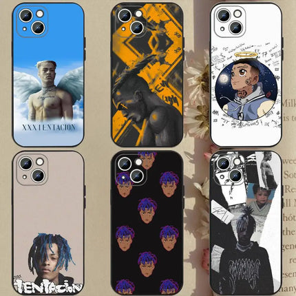 1pc Cool XXXTentaction Rapper Phone Case Magnetic Silicone Soft Case For IPhone 17 16 15 14 13 12 11 Plus Pro Max Air