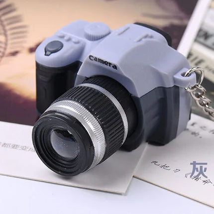New Mini SLR Model Camera Keychain Car Key Ring  LED Flashlight Colorful  Key Chain Best Party Gift Jewelry Wholesale 17233
