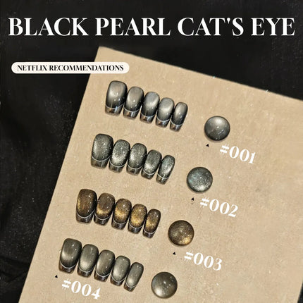 MIANEL 93A 10ML 2025 New Black Gem Cat Eye Gel Polish Whitening Dark-Style Edgy Nail Polish with Glass Beads Nail Art