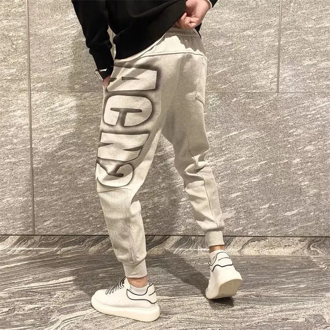Sweatpants For Men Cotton Trousers Black Male Sweat Pants Slim Harem Plain Casual Summer New Items In Trend Popular Elastic Y2k