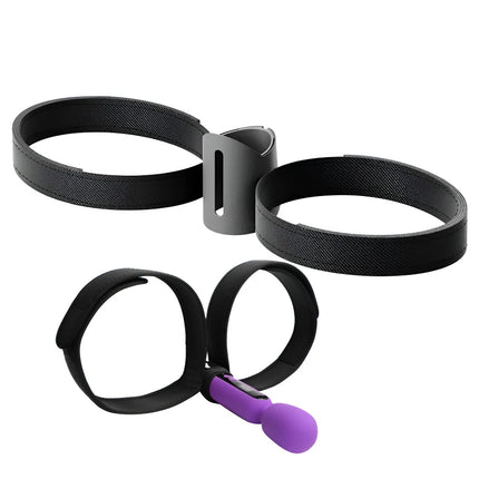 Dildo Vibrator Leather Constrained Forced Strap Electric Waistband Harness Fixed Tie Belt Holder Inserting Specialized Orgasms