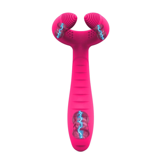G-Spot Double Penetration 3 Motors Dildo Vibrator for Women Clit Stimulator Anal Vagina  Massager Penis Sex Toys for Couples