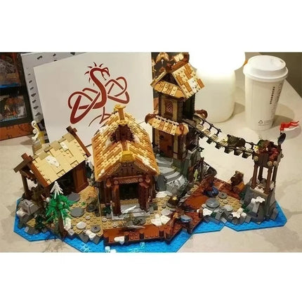 2026 Viking Village Building Block Set Assembly Model Kit Adult Nordic Architecture Series Holiday Gifts for Men and women