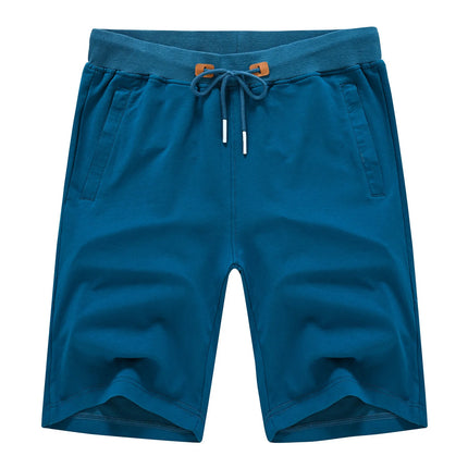 Drawstring Men's Cotton Shorts, Cozy Fit Slim Elastic Sports Shorts Man Casual Running Trendy Sweatpants Male Clothing