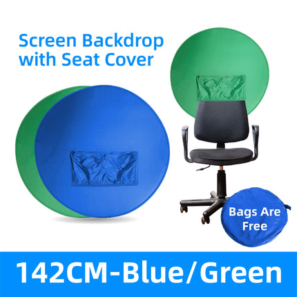 RF08 Game Live Chromakey 2in1 Photography Studio Chair backrest Single-Double Sided Backdrop Background Cloth Green Blue Screen
