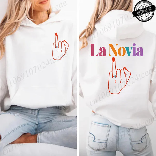 Women's Hoodies Future Bride & Tribu De La Novia Sweatshirts Fashionable Casual Pullovers for Single Farewell & Bridal Shower