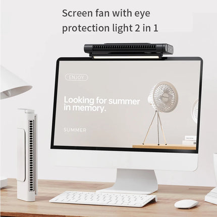 2026 Upgraded Portable Air Conditioner USB Charger Adjustable Office Computer Screen Mounted Electric Fan Desktop Tower Fan