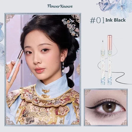 Flower Knows Moonlight Mermaid Waterproof Eyeliner Pen Super Slim Precise All Day Professional Liquid Eye Liner Pencil for Women