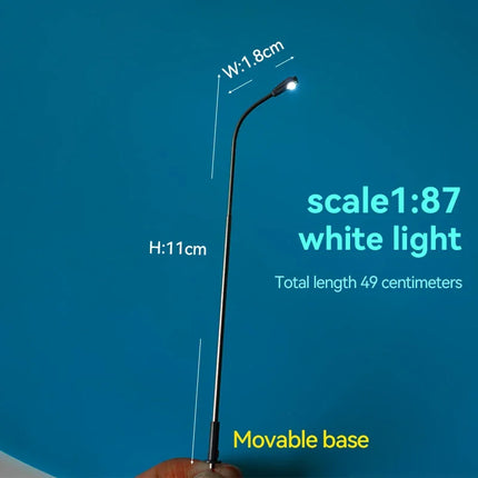 10pcs HO Scale Street Light 3V DIY LED Miniature Lights  Head White/Warm White Light Railway Train Layout Lamp