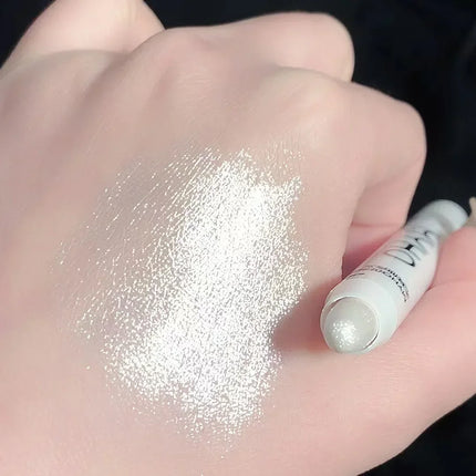 Glitter Highlighter Pen Pearlescent Lying Silkworm Pencils 1Pc Waterproof Long-lasting Brightening Eyes Stick Silver Eye Make Up