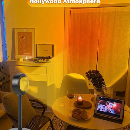 USB Sunset Lamp Sunset Projector Mood Light Living Room Bedroom Night Light Indoor Decor Bar Atmosphere Photography Background