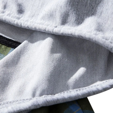 Autumn Hot Sale Of The Season Men's Plaid Hooded Casual Shirt Independent Station Cross-Border Checkered Hoodie Style Floral Patchwork