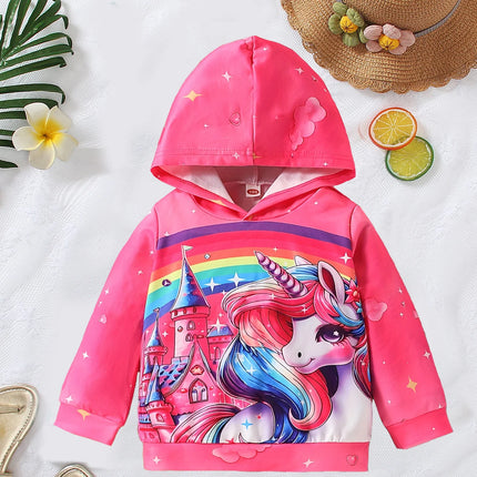 Cute Pink Rainbow Unicorn Hoodie, A Gift To Make Every Girl Happy