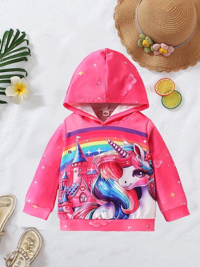 Cute Pink Rainbow Unicorn Hoodie, A Gift To Make Every Girl Happy