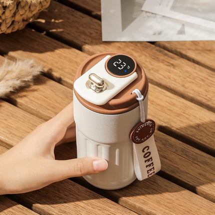 450ml Thermos Bottle Smart Display Temperature 316 Stainless Steel Vacuum Cup Office Coffee Cup Business Portable Thermal Mug