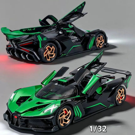 1:32 Bolide Miniature GT Die Casting Model Car Metal Alloy Sound & Light Pull Back Toy Car Birthday Gift