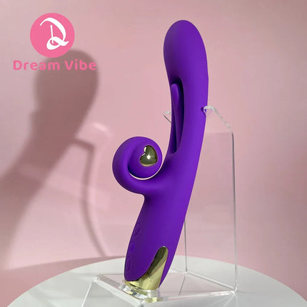 3 in 1  Snail Vibrator Flapping Tapping Tongue Flexiable Snail Penetration G Spot & Clitorial Sex Toy for Women Pleasure 18+ Toy