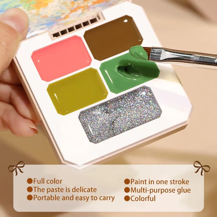 Solid Nail Polish Color Mud Gel Full Coverage Painting Nail Art Glue Mousse Creamy Texture Manicure Varnishes Solid UV Gel Plate