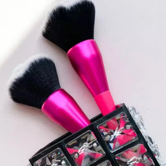 Powder Brush Multi-Use - Hypoallergenic Makeup & Nail Art Tool, Soft Synthetic Fibers for Loose Powder/Glitter Application﻿