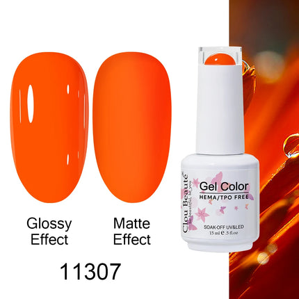 Clou Beaute 15ml HEMA TPO FREE Color Gel Nail Polish Nude Pink Red Green Collection Nail Gel Polish Glitter Soak Off UV LED Gel