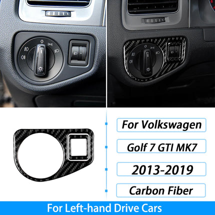 For Volkswagen Golf 7 GTI MK7 2013-2019 Carbon Fiber Gear Shift Air Outlet Window Lift Dashboard Suit Trim Car Interior Sticker